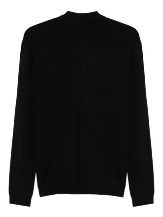 low brand Button-Placket Wool Sweater - Black