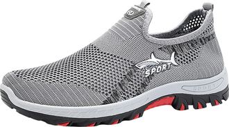 Generic Fashionable Breathable Canvas Mens Casual Shoes Mens Vegan Shoes Casual (Grey, 8.5)