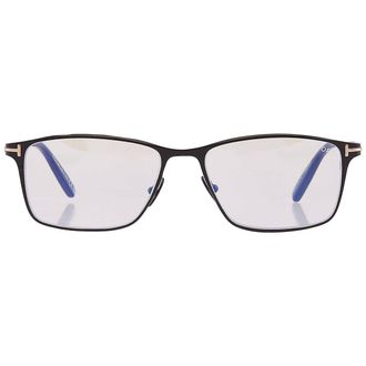 Tom Ford Blue Light Block Rectangular Titanium Mens Eyeglasses FT5935-B 001 54