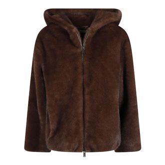 P.A.R.O.S.H. P.a.r.o.s.h., Jassen, Dames, Bruin, XS, Pulse 26 Faux Fur Jas