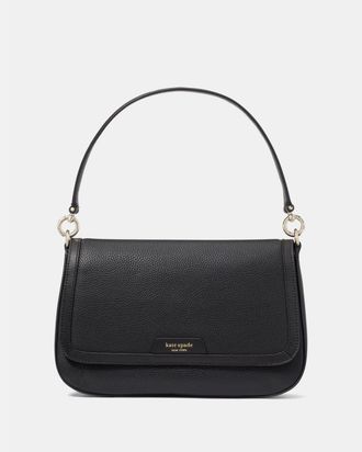 Kate Spade New York Womens Hudson Convertible Shoulder Bag - Black Leather - One Size