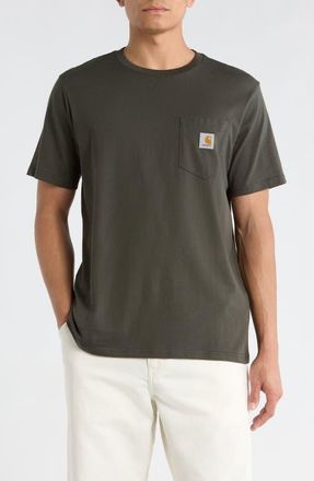 Carhartt Work in Progress Logo Pocket T-Shirt in Oxide Green at Nordstrom, Size Xx-Large