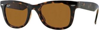 Ray-Ban Klassieke Opvouwbare Wayfarer Zonnebril - Heren - Zonnebrillen - Bruin - 50 MM - Accessoires