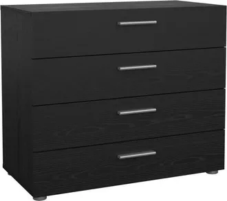 Hellin C&oacute;moda - Pepe - 4 Cajones - Fresno Negro - 80,2 X 40,25 X 68,1 Cm