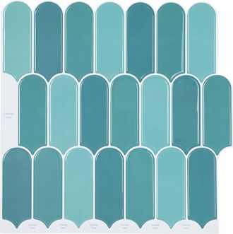 vidaXL Loseta De Pluma 10 Uds. Azul 30 X 30 Cm Poliuretano Y Pet Vidaxl