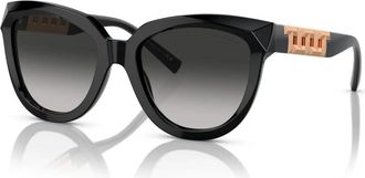Tiffany & Co. Black/Grey Shaded Zonnebrillen - Dames - Zonnebrillen - Zwart - 53 MM - Accessoires