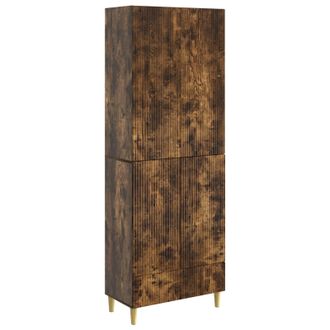 vidaXL Juego De Armarios 2 Uds. Roble Ahumado Madera De Ingenier&iacute;a Vidaxl