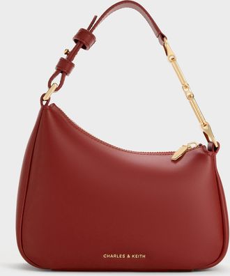 Charles & Keith Mini Agatha Chain-Accent Shoulder Bag