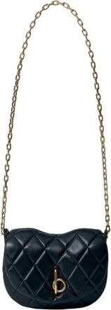 Burberry Tassen, Dames, Zwart, ONE Size, Leer, Gewatteerde Leren Rocking Horse Schoudertas