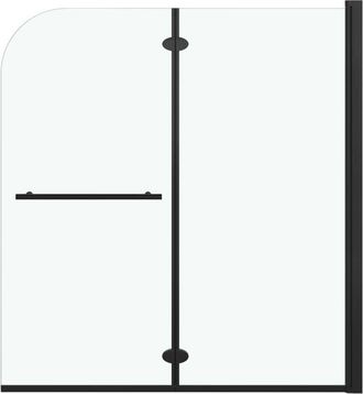 vidaXL Vidaxl - Mampara De Ducha Plegable 2 Paneles Esg Negro 120x140 Cm