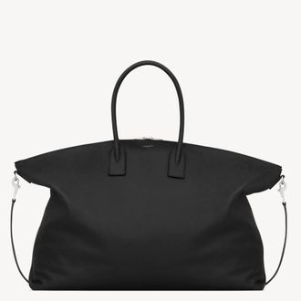 Saint Laurent Giant Bowling Tote In Grained Leather
