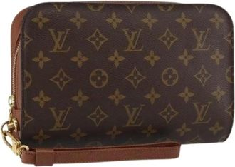 Louis Vuitton Pre-owned Clutches, female, Brown, Size: ONE SIZE Pre-owned Monogram Canvas Clutch