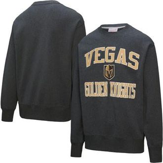 Mitchell & Ness Mens Mitchell & Ness Black Vegas Golden Knights Playoff Win Fleece Pullover Sweatshirt in Charcoal at Nordstrom, Size Xx-Large