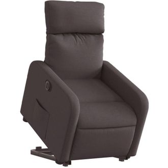 vidaXL Vidaxl - Sill&oacute;n El&eacute;ctrico Reclinable Elevable De Tela Marr&oacute;n Oscuro