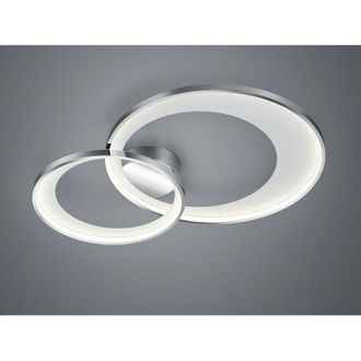 Trio Leuchten Trio Lighting - Plaf&oacute;n Granada Doble Circulo Negro-oro Led 29w Regulable L59 Cm