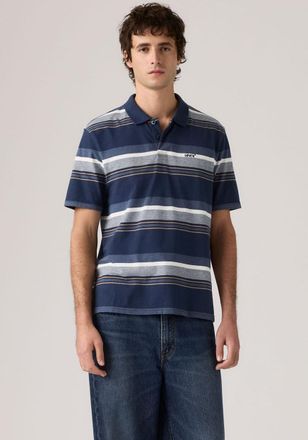 Levi's Poloshirt LEVIS AUTHENTIC POLO, Herren, Gr. XL, kurtley stripe marineblaus, Jersey, Obermaterial: 100% Baumwolle, gestreift, regular fit normal, ohne 