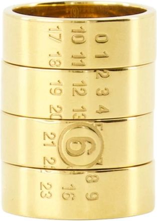 Maison Margiela Numeric Stacked Ring - Dames - Ringen - Geel - L - Accessoires