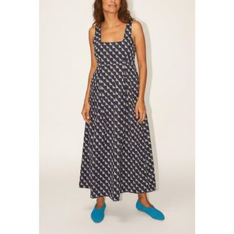 Ace & Jig Freya Square Neck Ankle Length Dress in Dungaree at Nordstrom, Size Small
