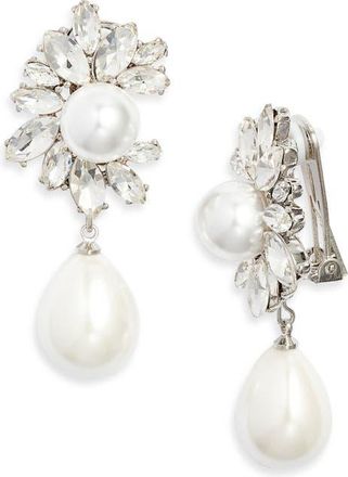 Kenneth Jay Lane Faux Pearl Drop Earrings in Silver at Nordstrom
