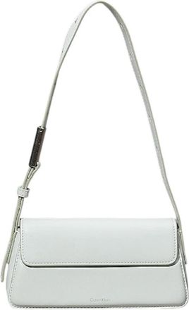 Calvin Klein Witte Belted Kleine Tas - Dames - Schoudertassen - Grijs - ONE Size - Tassen