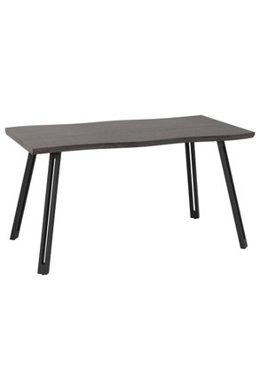 Seconique Quebec Wave Edge Dining Table in Black