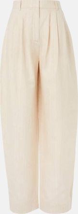 Possé Pantaloni barrel gessati Lucille in lino