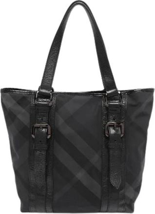 Burberry Pre-owned Tote Bags, female, Black, Size: ONE SIZE Pre-owned Leather Shoulder Bag