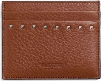 Valentino Garavani Kaarthouder - Heren - Portefeuilles - Bruin - ONE Size - Leer - Accessoires