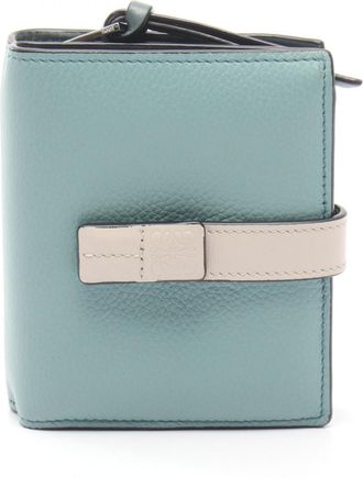 Loewe Blue White Leather Wallet (Bi-Fold) (Pre-Owned)