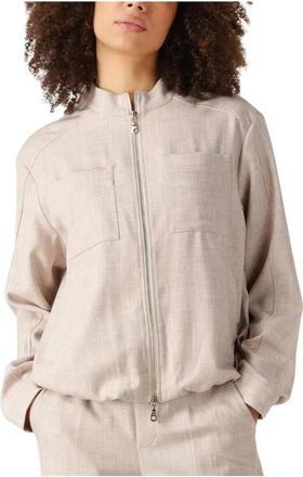 Mos Mosh MOS Mosh, Jassen, Dames, Grijs, L, Polyester, Elegante Flair Jas voor Vrouwen