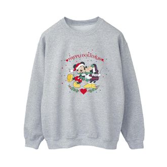 Disney Dames/Dames Mickey Mouse Mickey Minnie Kerstmis Sweatshirt (Sportgrijs)