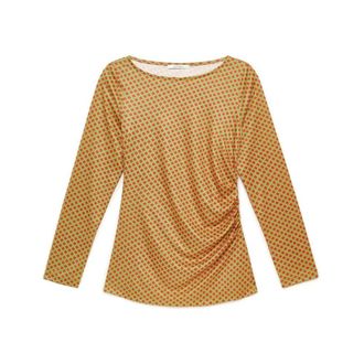 Maliparmi Maliparmi - Micro Print Jersey T-Shirt - Dames - Tops - Veelkleurig - Maat: 2XL Jersey