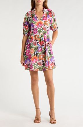 Sugarlips Rendal Floral Babydoll Dress in Floral-Multi at Nordstrom, Size X-Small