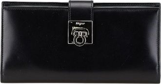 Ferragamo Leather Long Wallet (Bi-Fold) (Pre-Owned)
