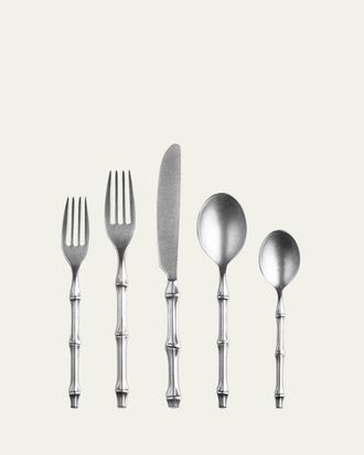 Mepra Bali Pewter 5-Piece Flatware Place Setting