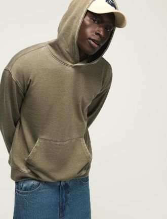Lucky Brand Mens Venice Burnout French Terry Hoodie
