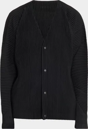 Homme Pliss&eacute; Issey Miyake Men & apos;s Basics Pleated Cardigan