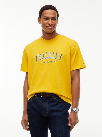 Tommy Hilfiger Mens Tommy Jeans Shadow Logo T-Shirt - Countryside Yellow - XXL