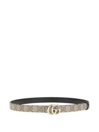 Gucci GG Supreme buckle belt - women - Polyurethane/Polyester/Cotton - 75 - Neutrals