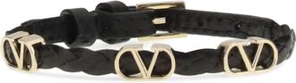 Valentino Garavani Leather Vlogo Bracelet