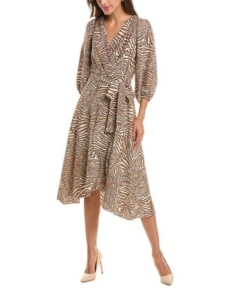 DKNY Dkny Faux Wrap Midi Dress