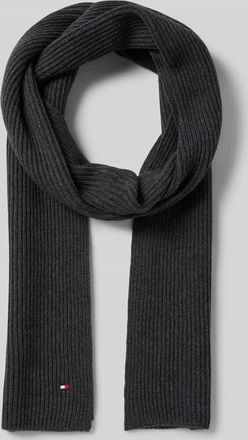 Tommy Hilfiger Schal aus Baumwoll-Kaschmir-Mix in Anthrazit, Größe 1