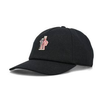 Moncler Cappello da baseball in cotone con logo - male - Moncler - Hats & Caps - Black - ONE SIZE - Accessories