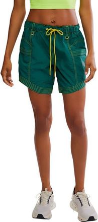 Free People FP Movement In The Wild Long Shorts in Evergreen at Nordstrom, Size X-Small