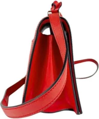 Loewe Pre-owned Cross Body Bags, female, Red, Size: ONE SIZE Pre-owned Leather Shoulder Bag
