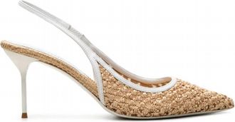 PARIS TEXAS Womens Lidia Slingback Sandals In Natural