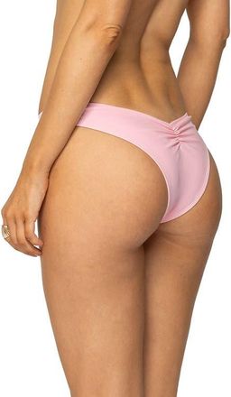 Edikted Starfish Ruched Bikini Bottoms in Pink at Nordstrom, Size X-Small