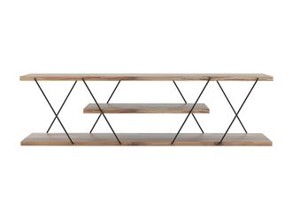 VENTE-UNIQUE.COM Mueble tv con estructura de metal l120 cm