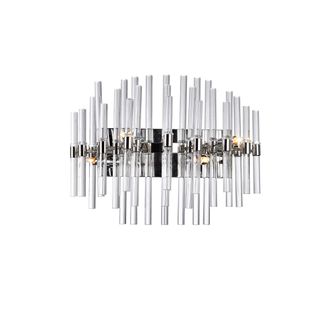 CWI Lighting Miroir 4 Light Vanity Light With Polished Nickel Finish