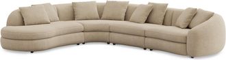 Castlery Fable Extended Chaise Sectional Sofa Left Facing Customized, (Washed Chenille) Sand, Machine Washable, Ultra Deep Seats for Sofas, Castlery